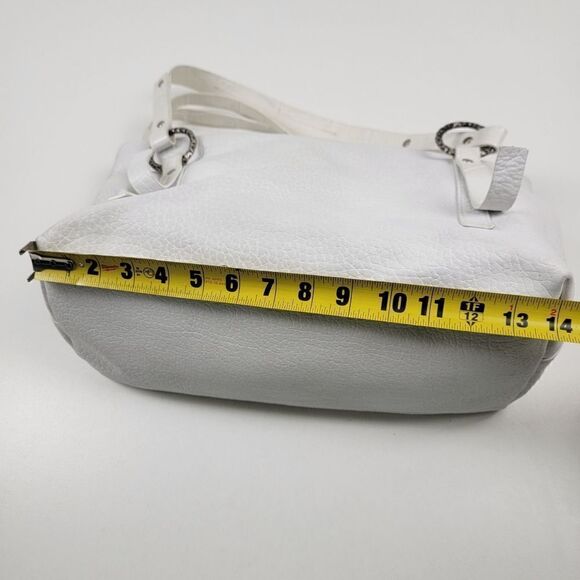 Marco Buggiani White Leather Shoulder Bag Purse‎ - Picture 12 of 13